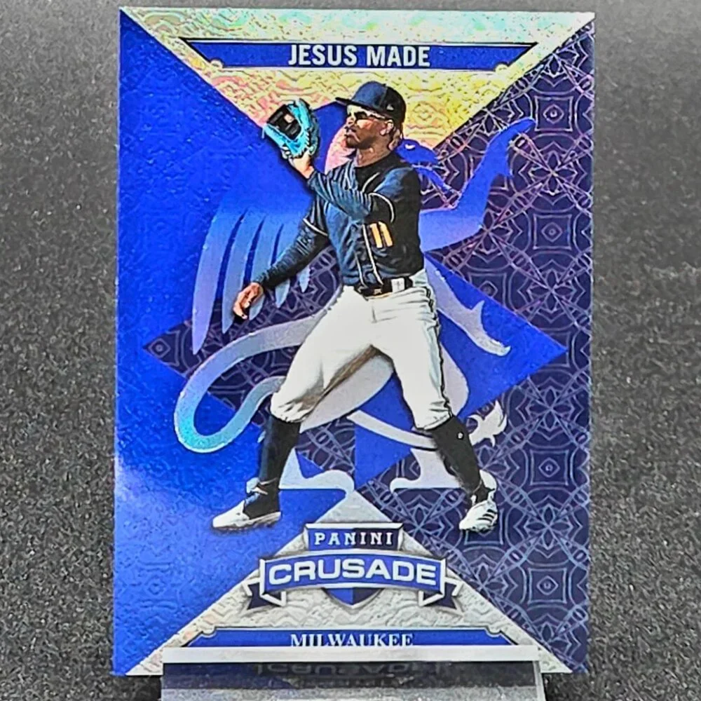 2025 Jesus Made Bowman Chrome Crusade RC's Milwaukee Brewers Top Prospect - Picture 4 of 7